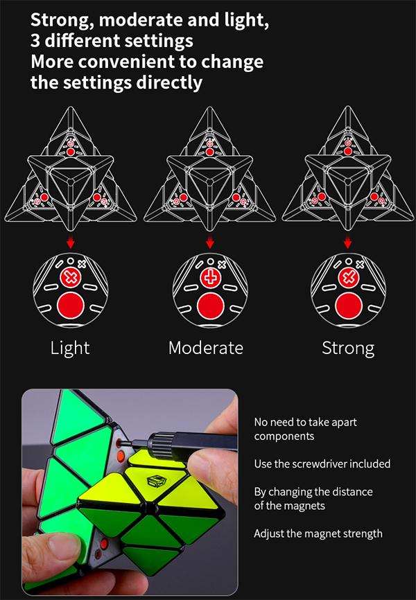 QiYi X-MAN Design Magnetic Pyraminx-Bell V2 Black